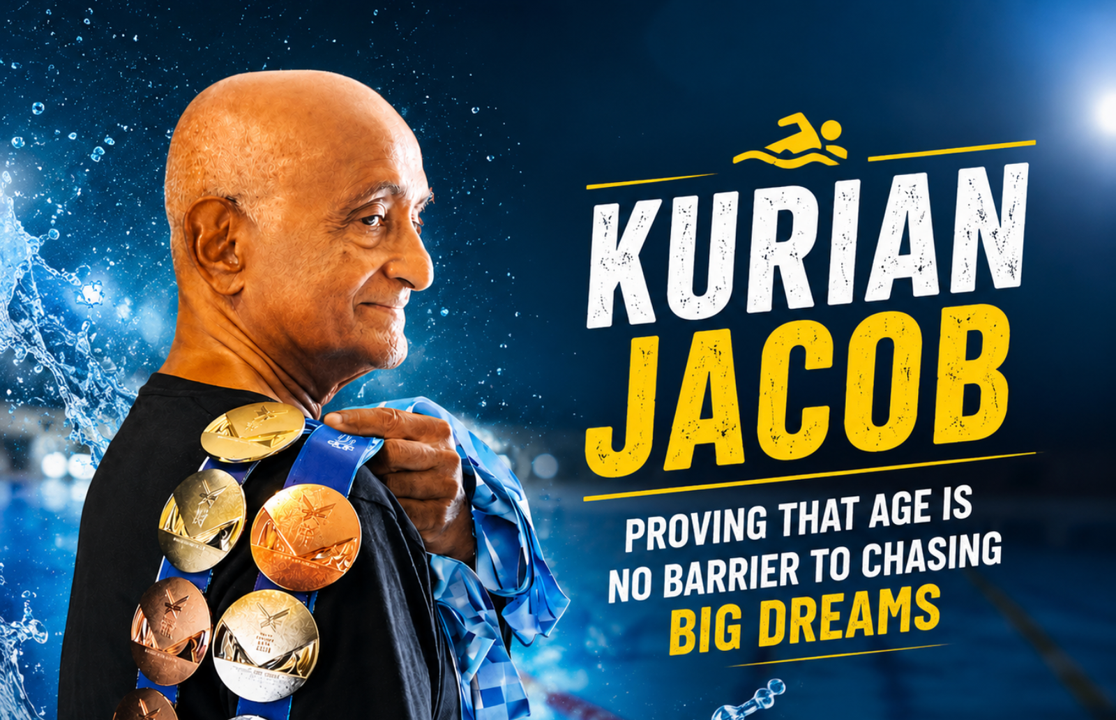 Kurian Jacob, 76-year-old Indian swimmer with medals