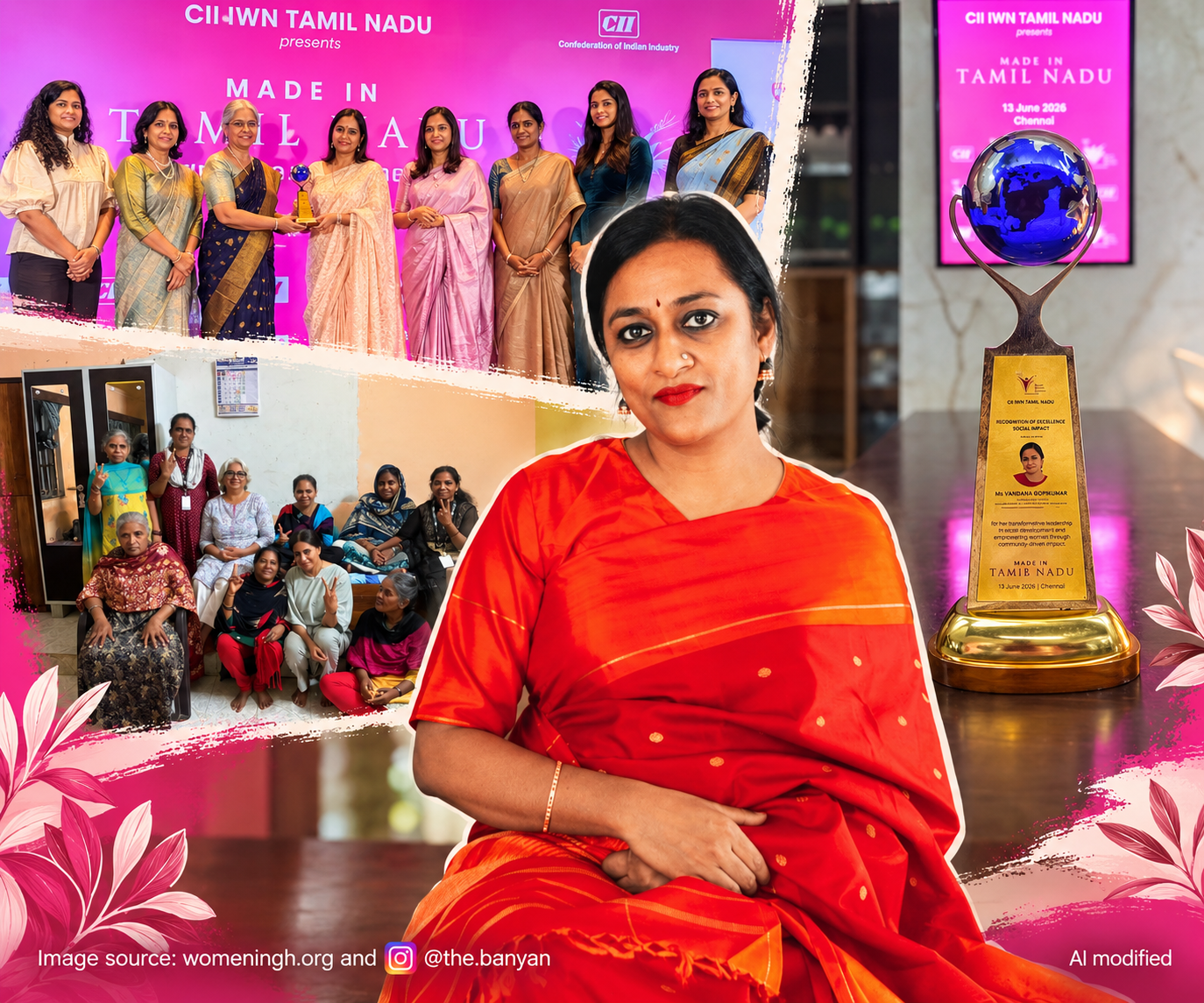 Vandana Gopikumar, co-founder of The Banyan in Chennai, with her organisation's team and community homes