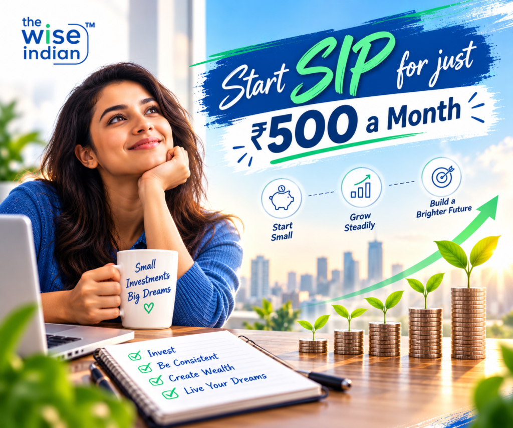 SIP with ₹500 a month for beginners investing in mutual funds in India